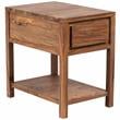Urban Mid-Century Modern Sheesham Wood End Table With Drawer - Natural.