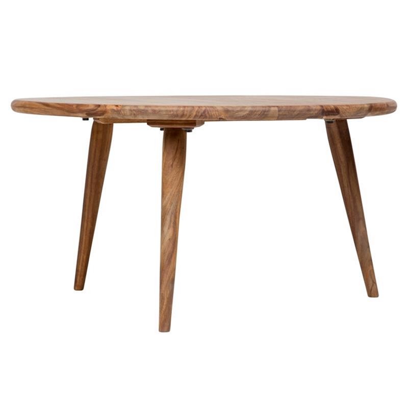 Porter Designs Urban Mid Century Round Wood Coffee Table In Round Wood Coffee Table
