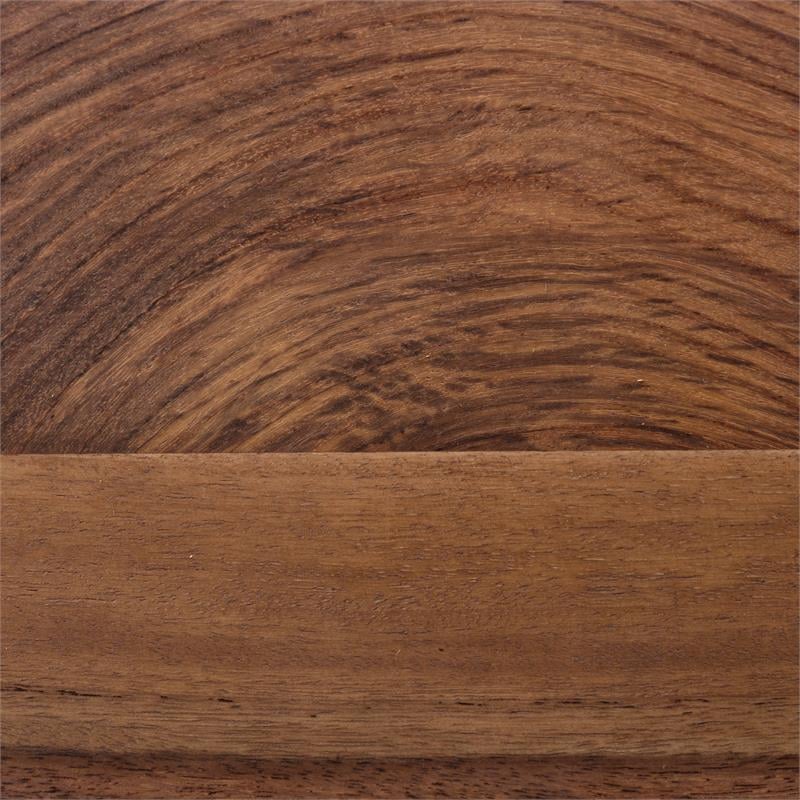 Porter Designs Modern 6-Shelf Stacked Wood Bookcase in Natural Brown.