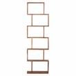 Porter Designs Modern 6-Shelf Stacked Wood Bookcase in Natural Brown.