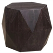Porter Designs Prism Noir Solid Wood Geometric End Table in Black Stain