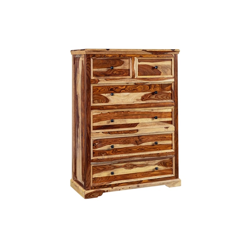 Porter Designs Taos Solid Sheesham Wood Bedroom Chest of Drawers.