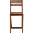 Urban Mid-Century Modern Sheesham Counter Height Chair in Brown (Set of 2)