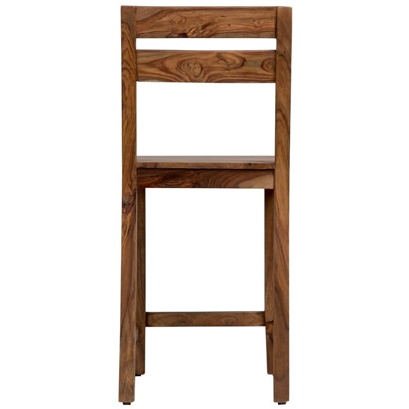 Urban Mid-Century Modern Sheesham Counter Height Chair in Brown (Set of 2)