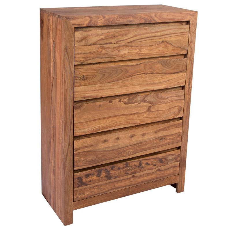 Urban Mid-Century Modern Sheesham Wood Bedroom Chest.
