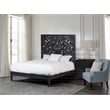 Bali Hand Carved Floral Queen Bed - Black