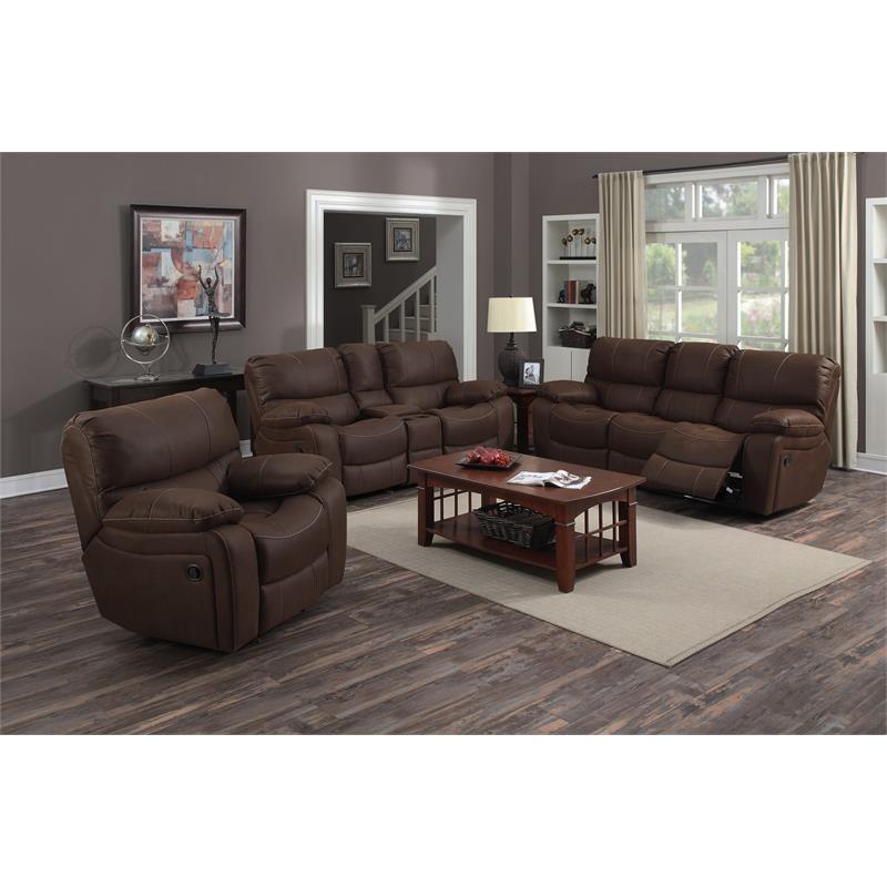 Ramsey Transitional Leather Look Microfiber Recliner Brown Bushfurniturecollection Com Ramsey Transitional Leather Look, Transitional Leather Reclining Sofa