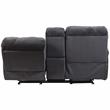 Ramsey Transitional Reclining Gliding Console Loveseat - Steel Blue