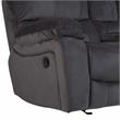Ramsey Transitional Reclining Gliding Console Loveseat - Steel Blue