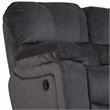 Ramsey Transitional Reclining Gliding Console Loveseat - Steel Blue