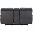 Ramsey Transitional Reclining Gliding Console Loveseat - Steel Blue