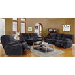Ramsey Transitional Reclining Gliding Console Loveseat - Steel Blue