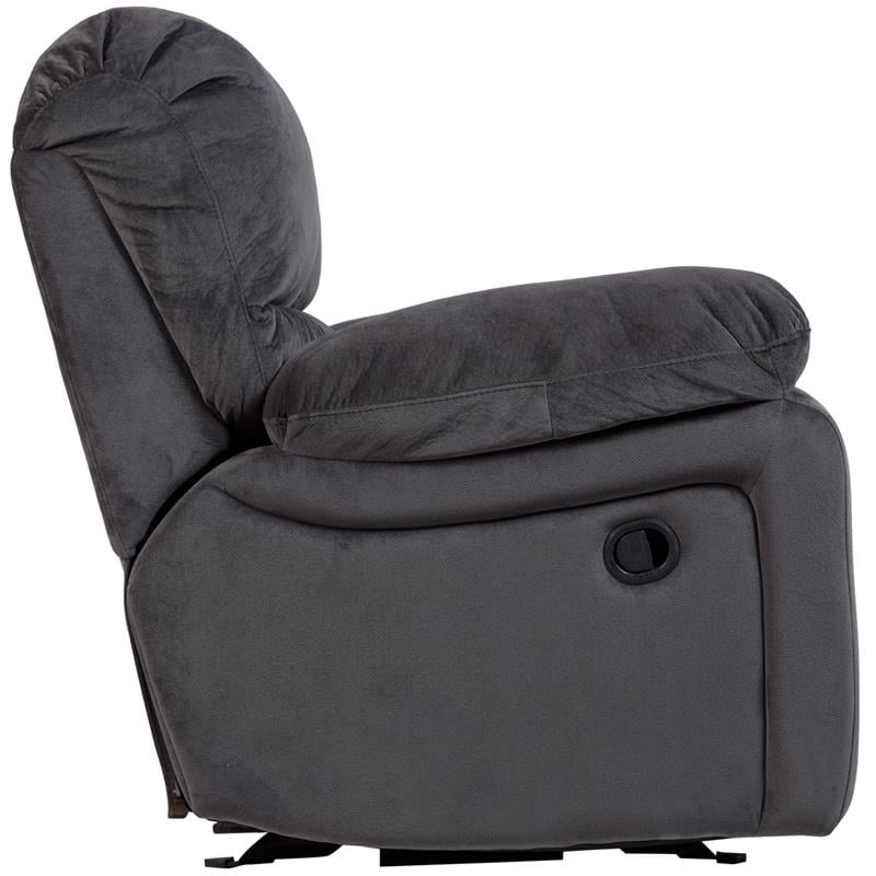 Ramsey Transitional Reclining Gliding Console Loveseat - Steel Blue