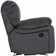 Ramsey Transitional Reclining Gliding Console Loveseat - Steel Blue