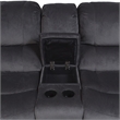 Ramsey Transitional Reclining Gliding Console Loveseat - Steel Blue