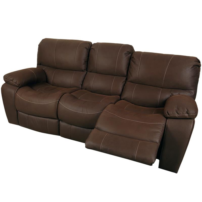 Ramsey Transitional Leather Look, Microsuede Reclining Sofa And Loveseat