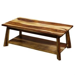 Porter Designs Kalispell Solid Sheesham Wood Coffee Table in Natural