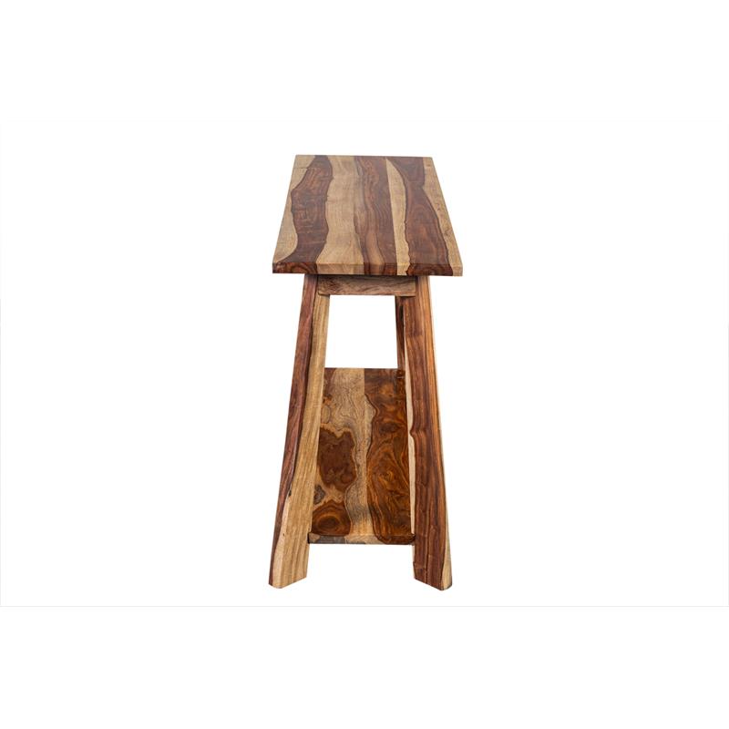 Porter Designs Kalispell Solid Sheesham Wood Console Table in Brown