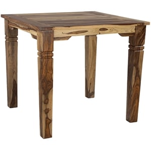 Porter Designs Taos 54&quot Solid Sheesham Wood Square Counter Table in Natural