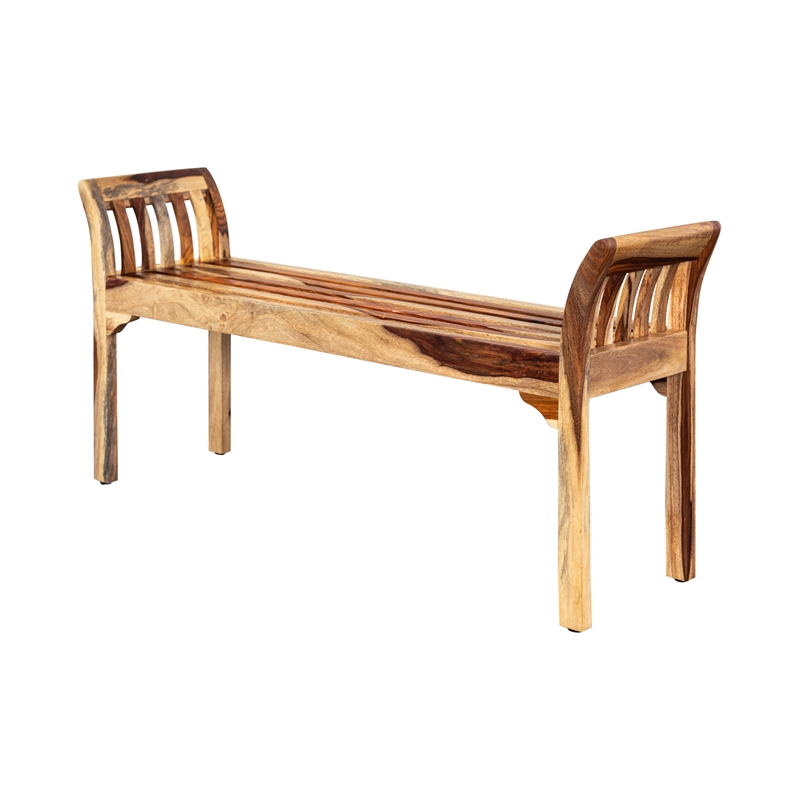 Solid Sheesham Wood Bench Harvest 07 116 28 2680