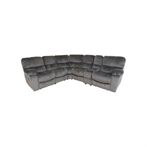 ramsey transitional reclining sectional - steel blue