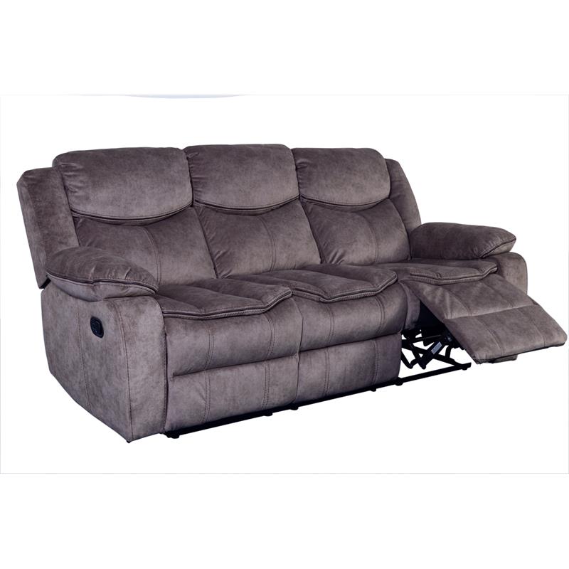 Logan Contemporary Microfiber Reclining Sofa Gray 03 180C 01 6629   1973229 8 L 