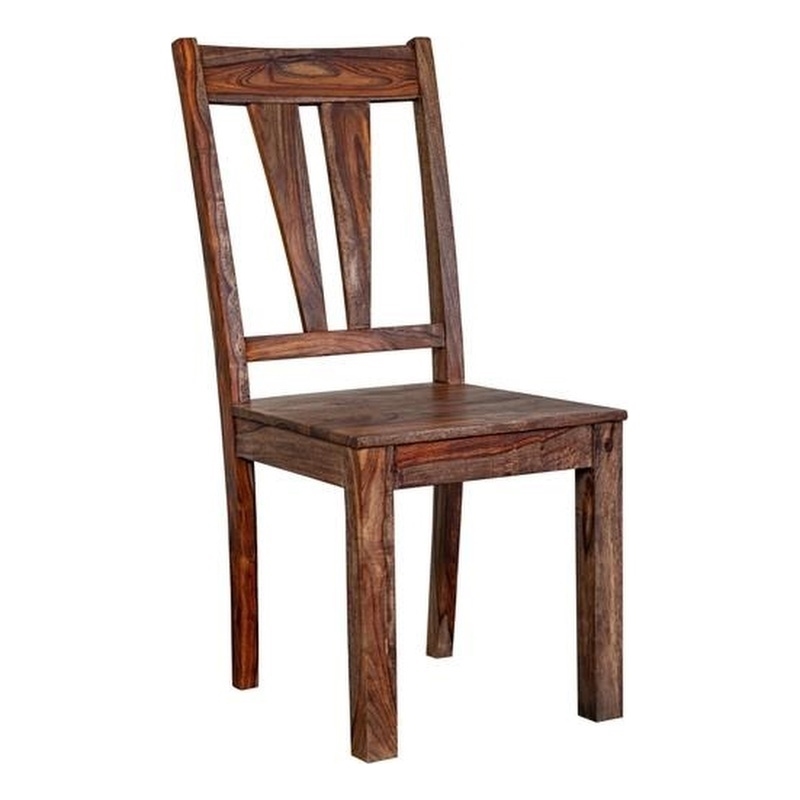 Porter Designs Kalispell Solid Sheesham Wood Dining Chair in Harvest (Set of 2)