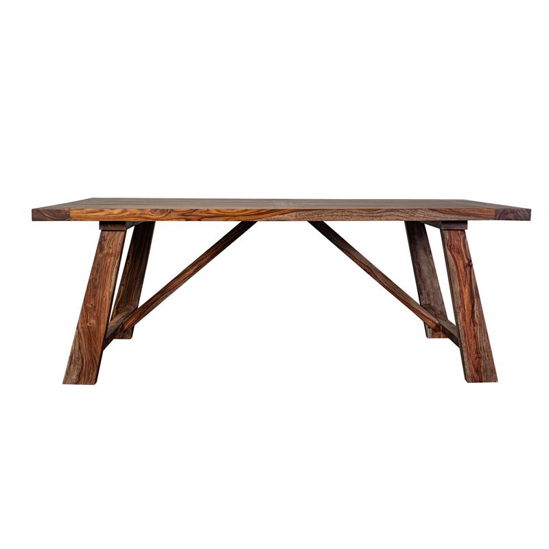 Porter Designs Kalispell Solid Sheesham Wood Dining Table in Harvest