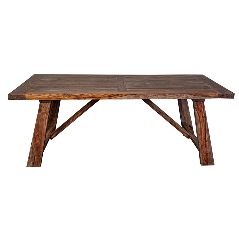 Porter Designs Kalispell Solid Sheesham Wood Dining Table in Harvest