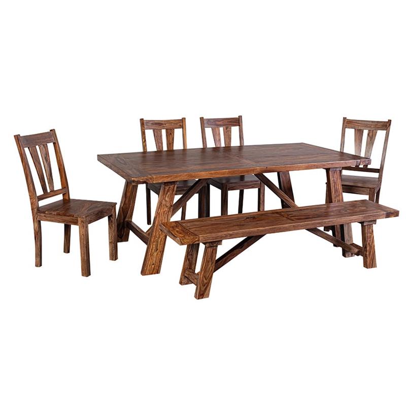 Porter Designs Kalispell Solid Sheesham Wood Dining Table in Harvest