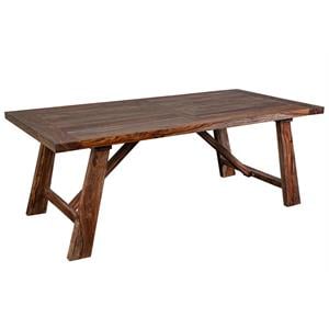 Porter Designs Kalispell Solid Sheesham Wood Dining Table in Harvest