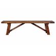 Porter Designs Kalispell Solid Sheesham Wood Dining Bench in Harvest