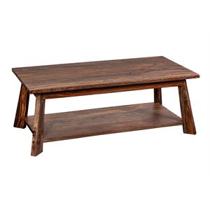 Porter Designs Kalispell Solid Sheesham Wood Coffee Table in Harvest