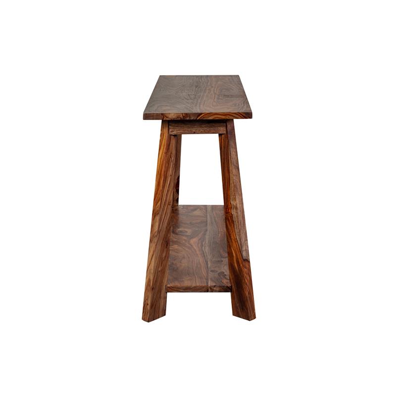 Porter Designs Kalispell Solid Sheesham Wood Console Table in Harvest