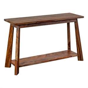Porter Designs Kalispell Solid Sheesham Wood Console Table in Harvest