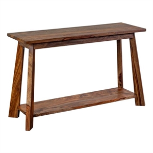 porter designs kalispell solid sheesham wood console table - harvest