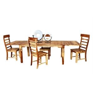 Porter Taos Solid Wood 72-112&quot Rectangular Dining Table W/ Extension Leaves.