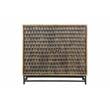 Honeycomb Solid Mango Wood Two Door Cabinet.