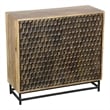 Honeycomb Solid Mango Wood Two Door Cabinet.