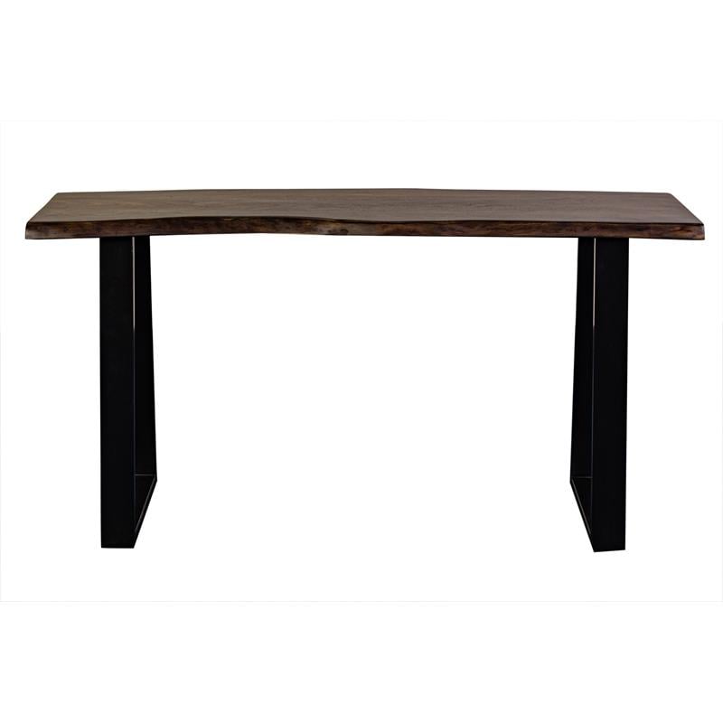 Porter Designs Manzanita Live Edge Solid Sheesham Wood Console Table - Gray.