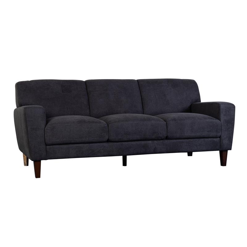 Sitswell Evan Soft Textured Microfiber Sofa Gray Cymax Business