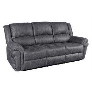 porter designs socorro reclining reclining sofa - gray