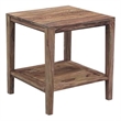 Porter Designs End Table Coffee Accent Table Rectangle in Wood - Brown