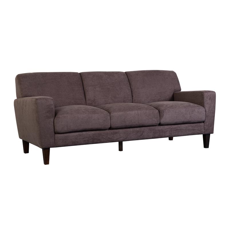 Sitswell Evan Soft Textured Microfiber Fabric Sofa Brown 01 195 01 8130