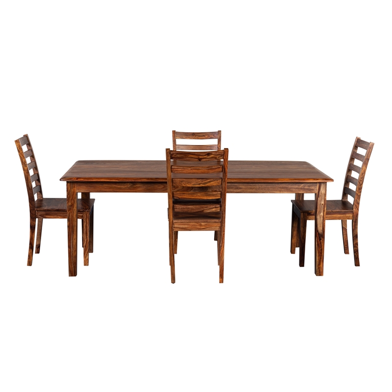 Porter Designs Sonora Solid Sheesham Wood Dining Table in Brown