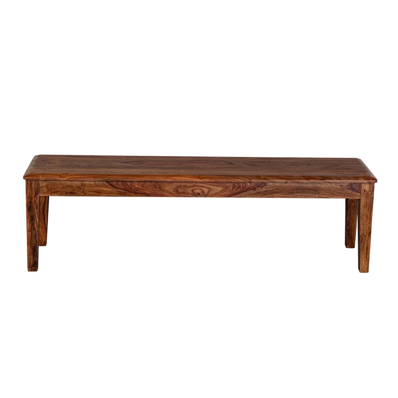 Porter Designs Sonora Solid Sheesham Wood Dining Bench in Brown