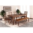 Porter Designs Sonora Solid Sheesham Wood Dining Bench in Brown