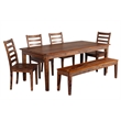 Porter Designs Sonora Solid Sheesham Wood Dining Bench in Brown