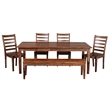 Porter Designs Sonora Solid Sheesham Wood Dining Bench in Brown