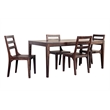 Porter Designs Fall River Solid Sheesham Wood Dining Chair in Walnut (Set of 2)